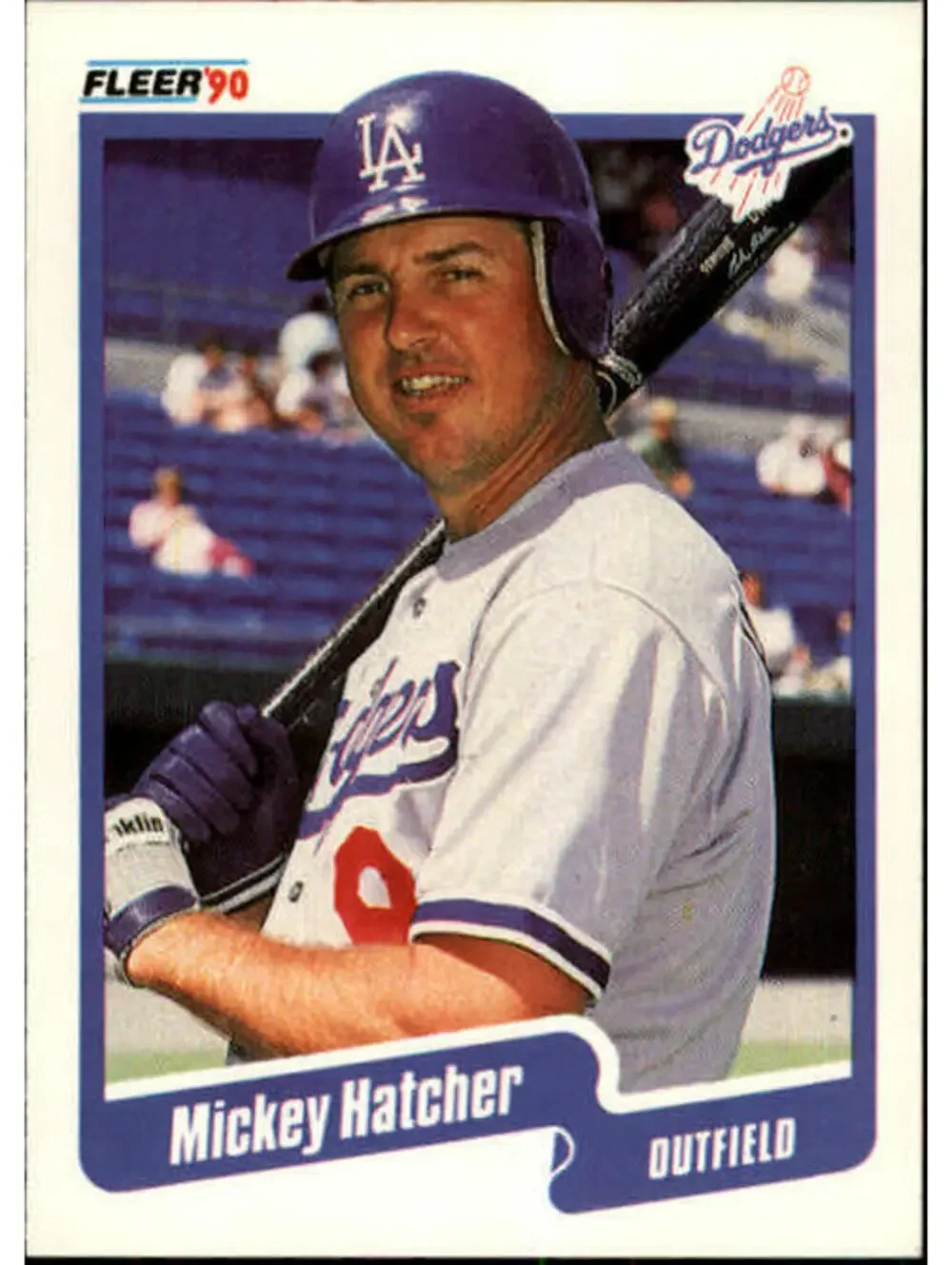 1990 Mickey Hatcher Fleer Baseball Card #398